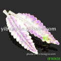 Hair grips clear rhinestone leaf shape design hair pin for women girls exclusive Hair Accessories HF80858